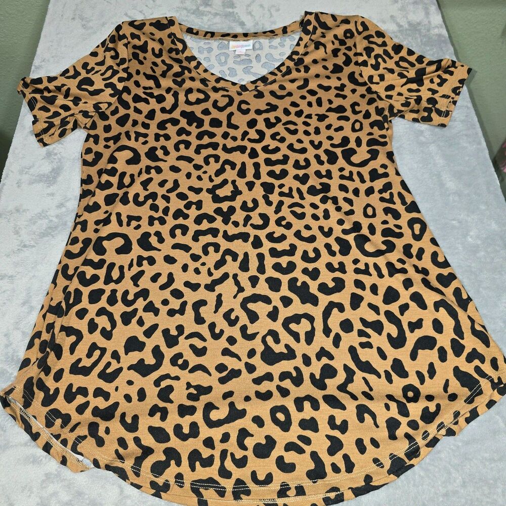 LuLaRoe Size Small Perfect Tee Tunic Leopard Cheetah Spots Animal Print